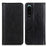 Auto-absorbed Litchi Texture Split Leather Case Stand Cover with Wallet for Sony Xperia 5 III 5G - Black - 1