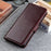 Crazy Horse Texture Leather Wallet Stand Cellphone Shell Case for Sony Xperia 5 III 5G - Brown - 4