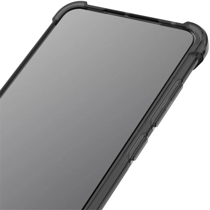 IMAK Airbag Shock-resistant TPU Soft Mobile Phone Case Cover with Screen Protector for Sony Xperia 5 III 5G - Transparent Black - 7