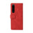 For Sony Xperia 1 III 5G Leather Case Wallet Stand Color Splicing Phone Cover - Red - 3