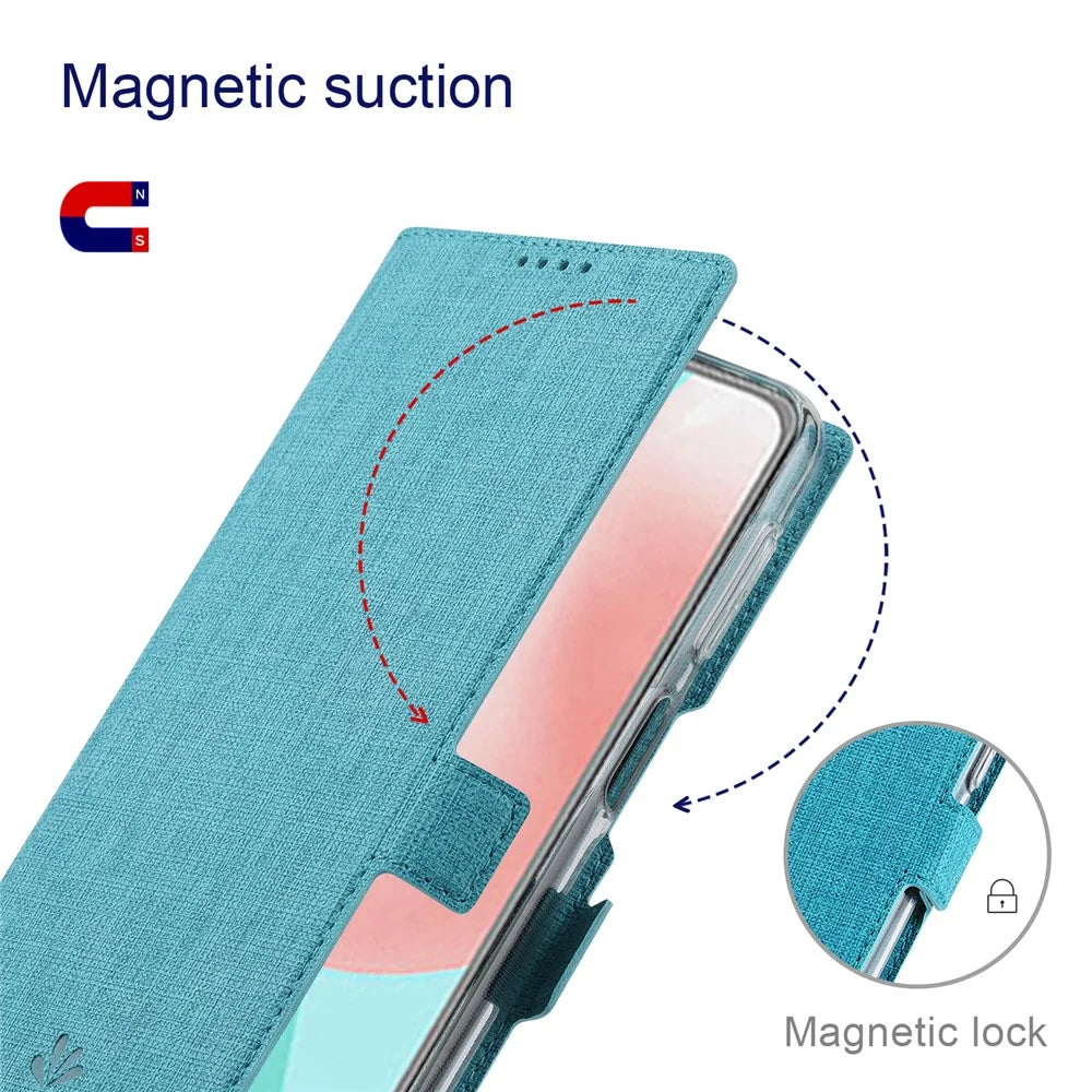 VILI K Series Wallet Design PU Leather Magnetic Double Clasps Phone Cover Case with Foldable Stand for Sony Xperia Pro-I - Blue - 4