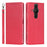 For Sony Xperia Pro-I PU Leather Magnetic Absorption Case Silk Texture Full Protection Stand Flip Folio Wallet Cover with Strap - Red - 1