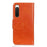 Nappa Texture Split Leather Phone Shell for Sony Xperia 10 IV, Folio Flip Wallet Foldable Stand Design Cover - Orange - 7