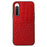 For Sony Xperia 10 IV Phone Case Crocodile Texture Genuine Cowhide Leather Coated PC + TPU Shockproof Cover - Red - 1