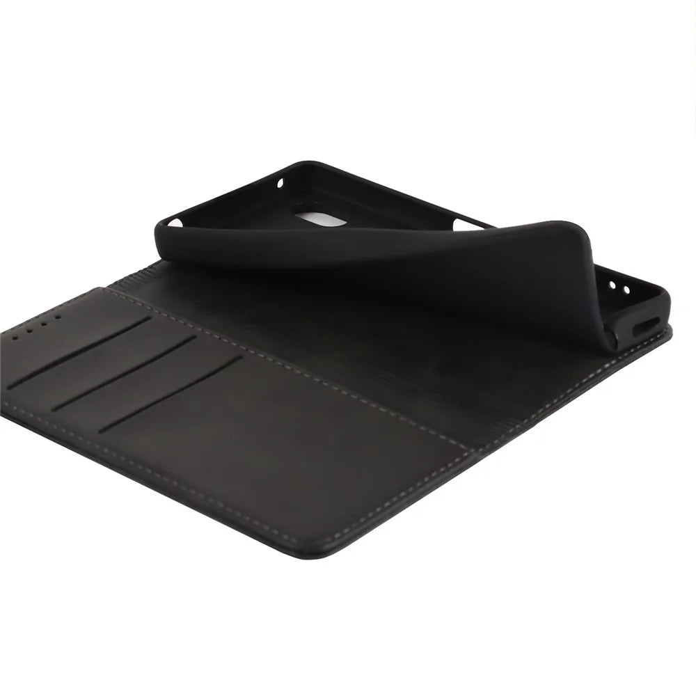 For Sony Xperia Ace III PU Leather Wallet Case Stand Feature Magnetic Book Auto Closed Scratch Resistant Full Protective Phone Cover - Black - 5