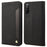 For Sony Xperia 10 IV Skin-touch Feeling Case Splicing PU Leather+TPU Anti-drop Stand Wallet Cover - Black - 1