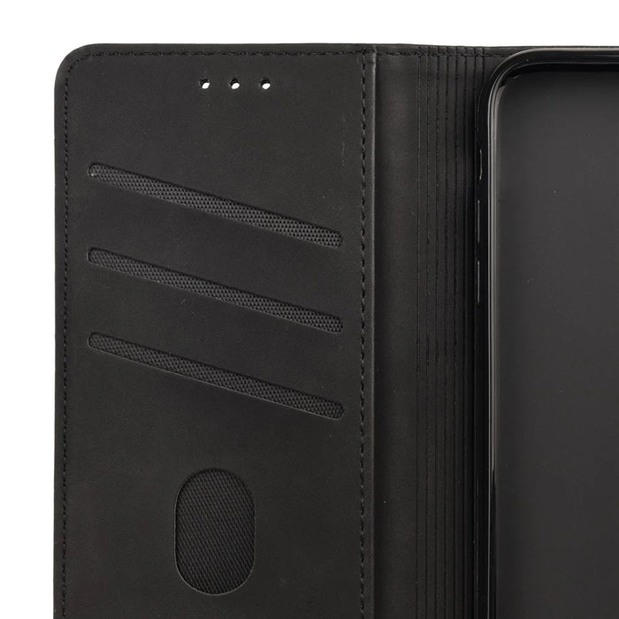 For Sony Xperia 10 IV Skin-touch Feeling Case Splicing PU Leather+TPU Anti-drop Stand Wallet Cover - Black - 6