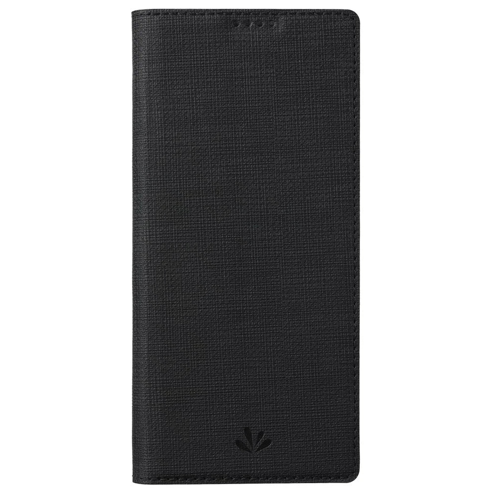 VILI DMX Series PU Leather Phone Case for Sony Xperia 1 IV Protective Case Hands-free Stand Cover with Card Holder - Black - 7