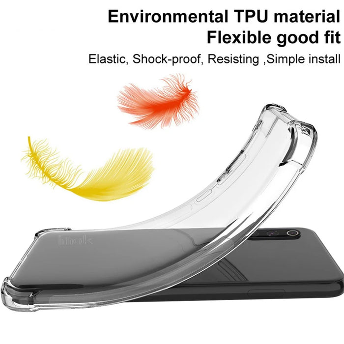 IMAK for Sony Xperia 1 IV Soft TPU Case Shock-Absorbing Four-Corner Airbag Protection Cover with Screen Protector - Transparent - 5