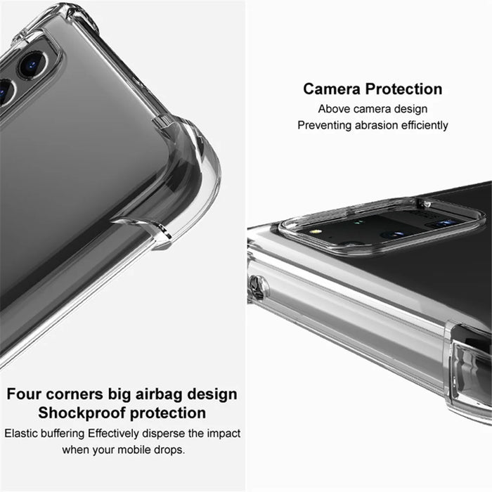 IMAK for Sony Xperia 1 IV Soft TPU Case Shock-Absorbing Four-Corner Airbag Protection Cover with Screen Protector - Transparent - 6