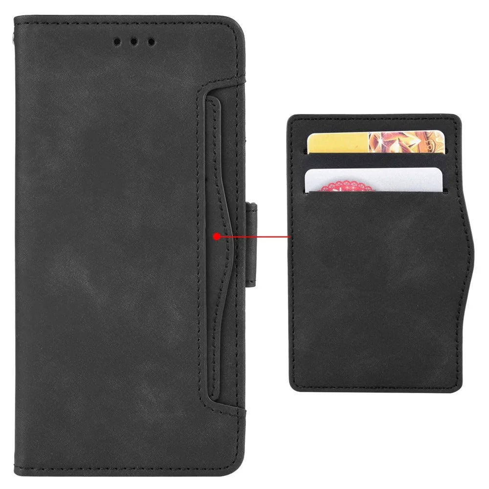 For Sony Xperia 10 IV Wallet Style Stand Phone Bag Case Magnetic Flip Shockproof PU Leather Phone Cover - Black - 4