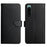 For Sony Xperia 5 IV 5G HT02 Nappa Texture Genuine Leather Wallet Case Stand Magnetic Closure Solid Color Cover - Black - 1