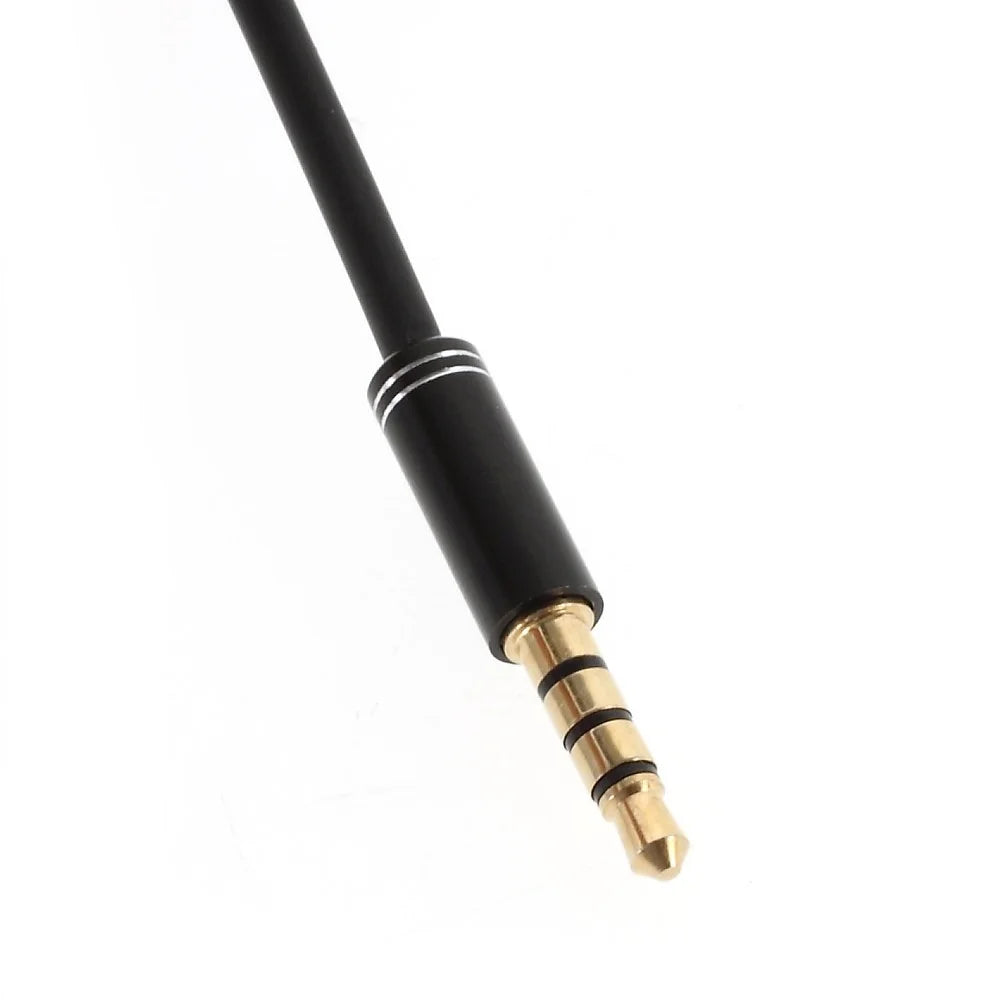 3.5mm Male to 2 Female Audio Extension Cord Earphone Audio Splitter Cable, Length: 30cm - Black - 2