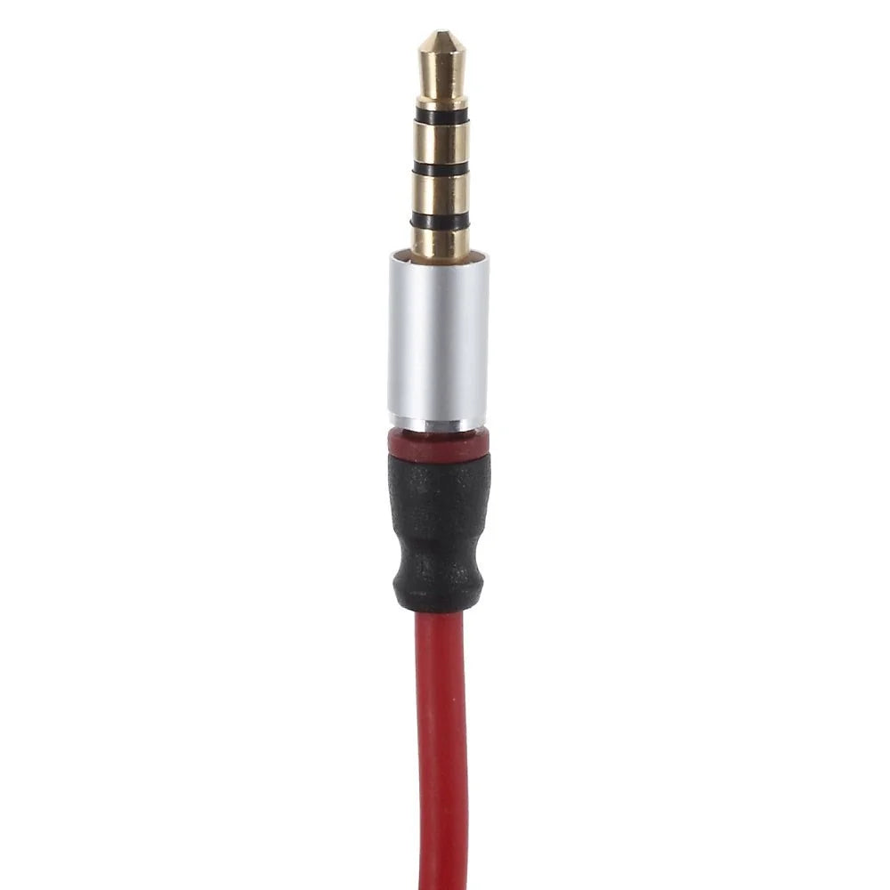 3.5mm Male to Female Extension Audio Cable for iPhone Samsung LG etc - Red - 3