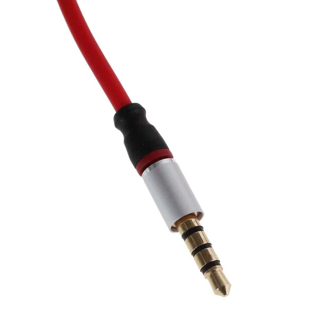 3.5mm Male to Female Extension Audio Cable for iPhone Samsung LG etc - Red - 5