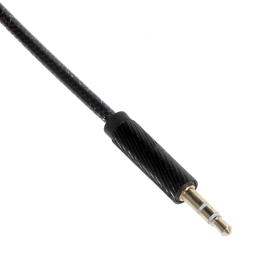 Gold Color Plated 3.5mm Male to Male Stereo Audio Cable - Black - 2