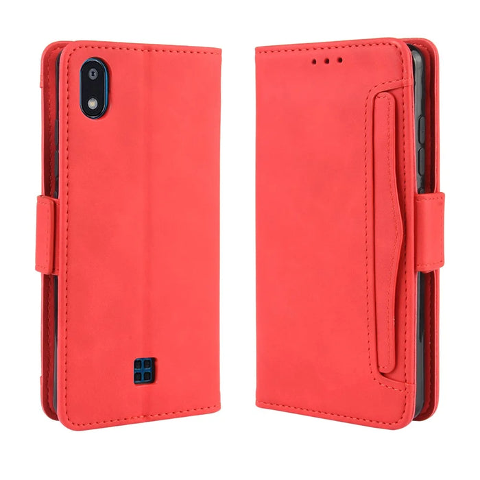 Wallet Leather Stand Phone Cover Case for LG K20 (2019) - Red - 2