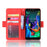 Wallet Leather Stand Phone Cover Case for LG K20 (2019) - Red - 7