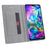 VILI DMX Cross Texture Leather Stand Case with Card Slot for LG G8X ThinQ / V50s ThinQ - Grey - 2