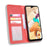 For LG K51S/K41S Auto-absorbed Retro Leather Case with Wallet Stand - Red - 6