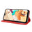 For LG K51S/K41S Auto-absorbed Retro Leather Case with Wallet Stand - Red - 7
