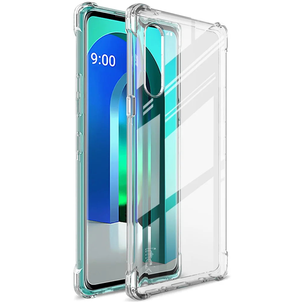 IMAK Anti-drop TPU Soft Case for LG Velvet - Transparent - 1