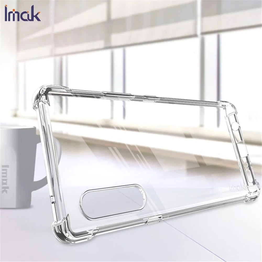 IMAK Anti-drop TPU Soft Case for LG Velvet - Transparent - 4