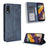 Magnetic Vintage Style Phone Case for LG K22 Wallet Stand Leather Cover - Blue - 1