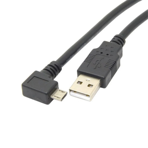 1.5m Left Angled Micro USB 5pin Male to USB Port Sync Charging Cable for Samsung Sony Huawei - 1