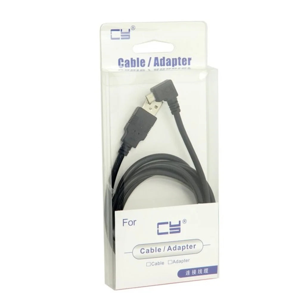 1.5m Left Angled Micro USB 5pin Male to USB Port Sync Charging Cable for Samsung Sony Huawei - 6