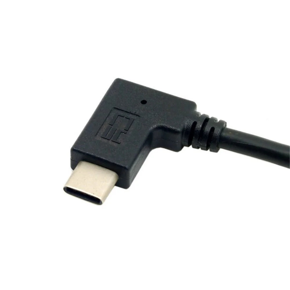 USB Type C Male Connector to 90 Degree Left Angled USB 3.0 Male Data Cable - 4