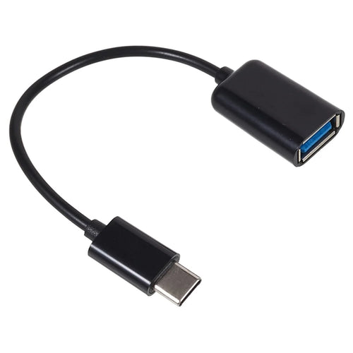 USB 3.1 Type-C Male to USB 2.0 A Female OTG Cable - Black - 1