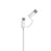 XIAOMI 1m 2-In-1 Data Charge Cable Type C + Micro USB for Xiaomi Mi 5s / Redmi 4 Etc (Chinese Version) - White - 2