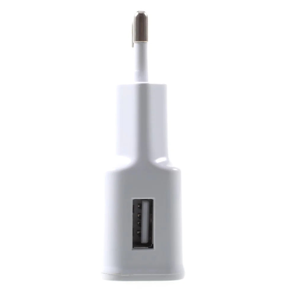 5V 2.1A Wall Charger Travel AC Adapter + 1M USB Type-C Cable - White / EU Plug - 4