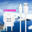 USAMS Dual Ports USB Round Travel Charger + Type-C Data Sync Charging Cable for Huawei Samsung - EU Plug - 3