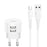 USAMS USAMS-XT T20 Dual USB Ports Round Travel Charger + U35 Data Sync Micro Charging Cable Set - EU Plug - 1