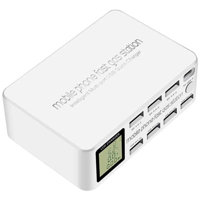 818D Multifunctional Charging Station Cell Phone Power Station with 8 USB Ports - US Plug - 1