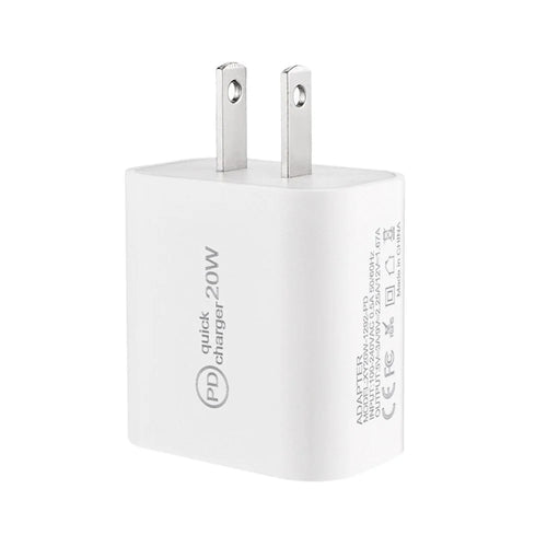 20W PD Intelligent Quick Charging Wall Charger Portable Travel Charger for iPhone Huawei Xiaomi Samsung Mobile Phones [US Plug] - 1