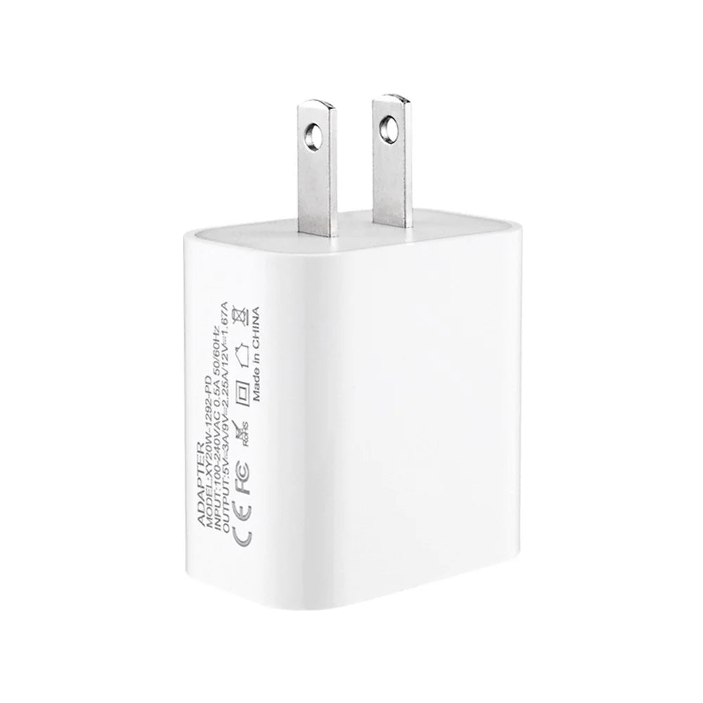 20W PD Intelligent Quick Charging Wall Charger Portable Travel Charger for iPhone Huawei Xiaomi Samsung Mobile Phones [US Plug] - 2