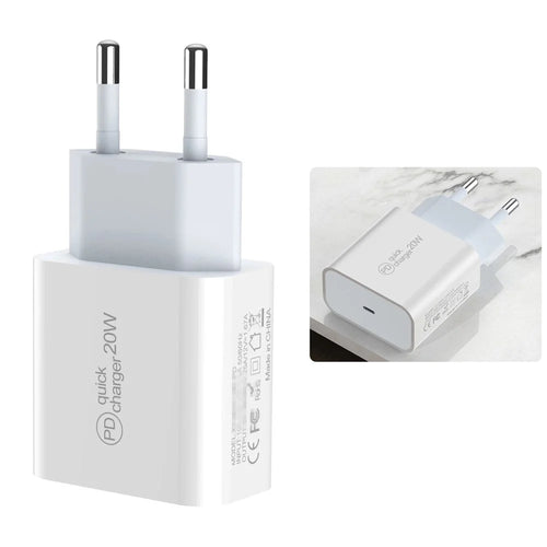 PD 20W Fast Charging USB C Charger Block EU Plug Power Adapter for iPhone 13 / 14 Series - 1