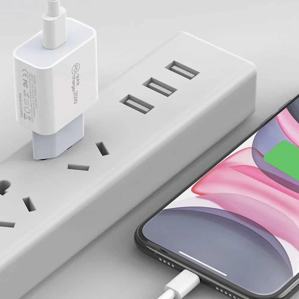 PD 20W Fast Charging USB C Charger Block EU Plug Power Adapter for iPhone 13 / 14 Series - 4