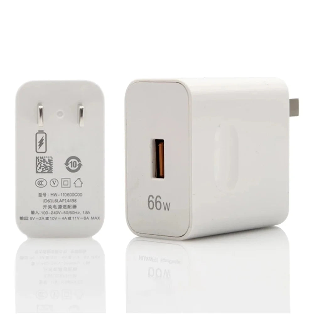 66W Fast Charging USB Wall Charger Power Adapter for Huawei Mate 40/P40 Pro/nova 8 SE - CN Plug - 1