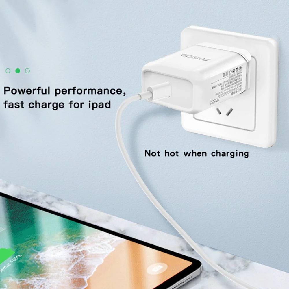 YESIDO YC23 USB C PD 18W High Power Wall Fast Charger Block Power Adapter - UK Plug - 6