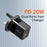 MCDODO CH-130 PD 20W Fast Charging Adapter USB+Type-C Dual Port Wall Charger - Black/UK Plug - 6