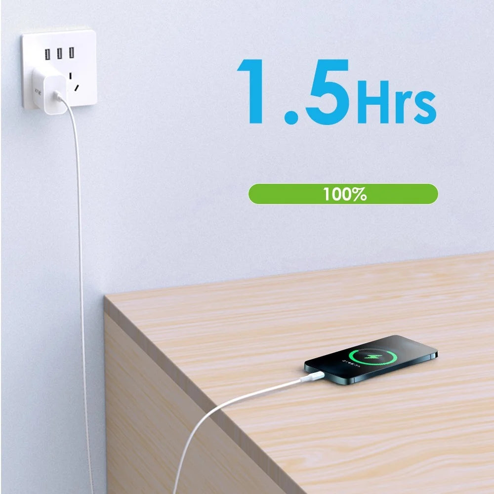 NORTHJO NOPD200101 PD 20W Type-C Single Port Wall Charger Phone Fast Charging Adapter - US Plug/White - 2