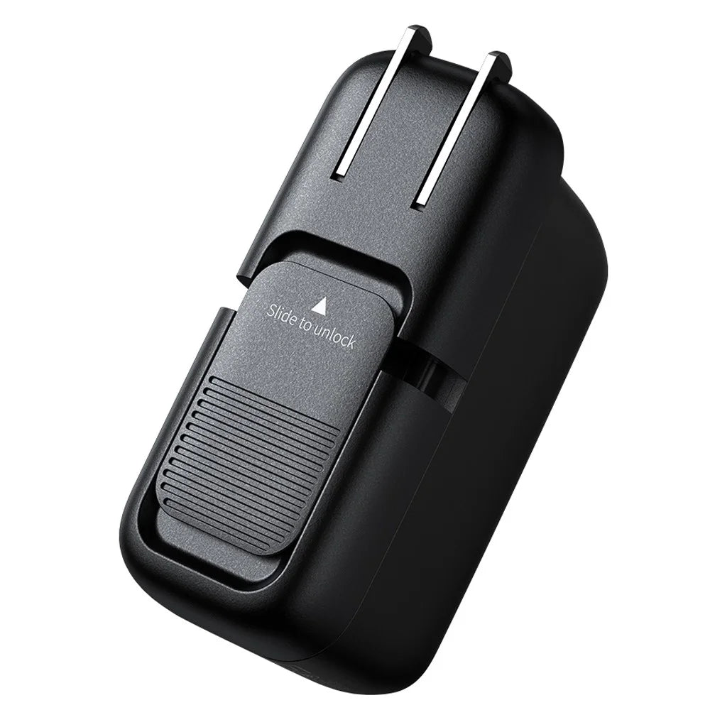 MCDODO CH-8442 MDD Mecha Series US Plug 65W GaN3.0 Dual Type-C+USB Travel Charger Adapter with Type-C Cable and EU+UK Plug - Black - 3