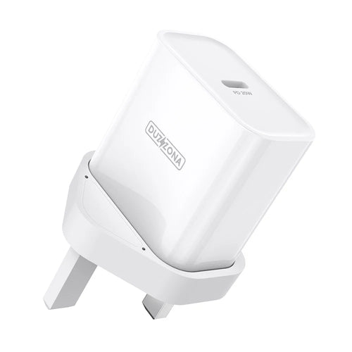 DUZZONA T3 PD 20W Wall Charger Fast Charging Adapter Type-C Single Port Travel Charger, UK Plug - 1