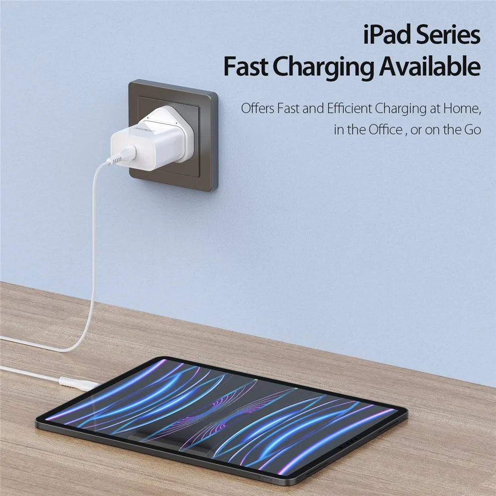 DUZZONA T3 PD 20W Wall Charger Fast Charging Adapter Type-C Single Port Travel Charger, UK Plug - 4