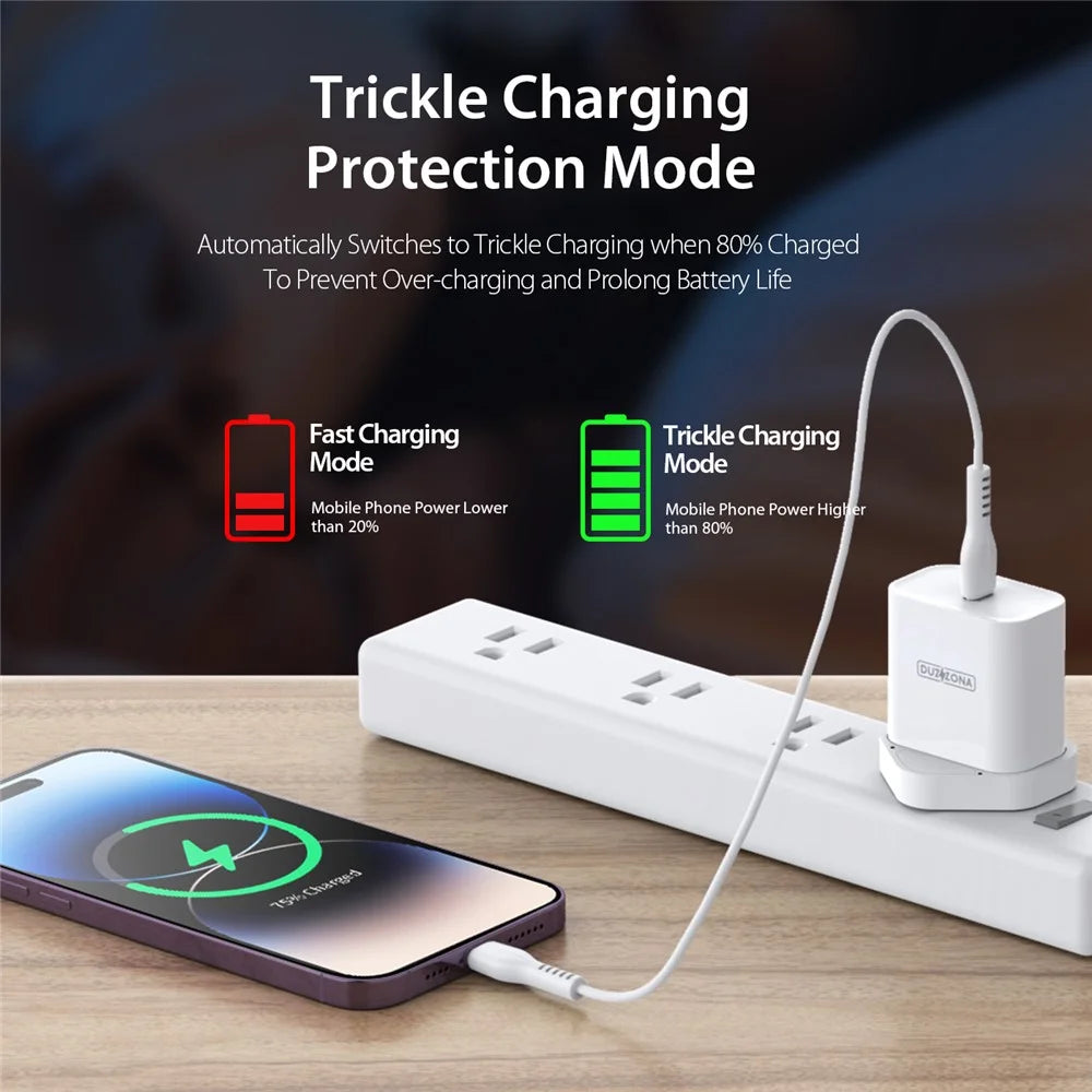 DUZZONA T3 PD 20W Wall Charger Fast Charging Adapter Type-C Single Port Travel Charger, UK Plug - 7