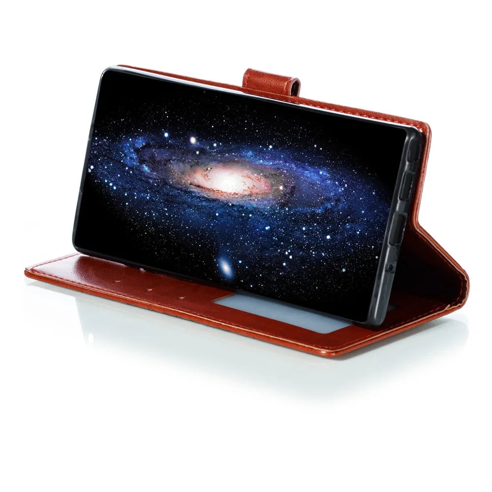 Imprint Mandala Flower Stand Wallet Leather Case Shell Cover for Samsung Galaxy Note 10 / Note 10 5G - Panda Plus / 10 Plus 5G - Bluswn - 6